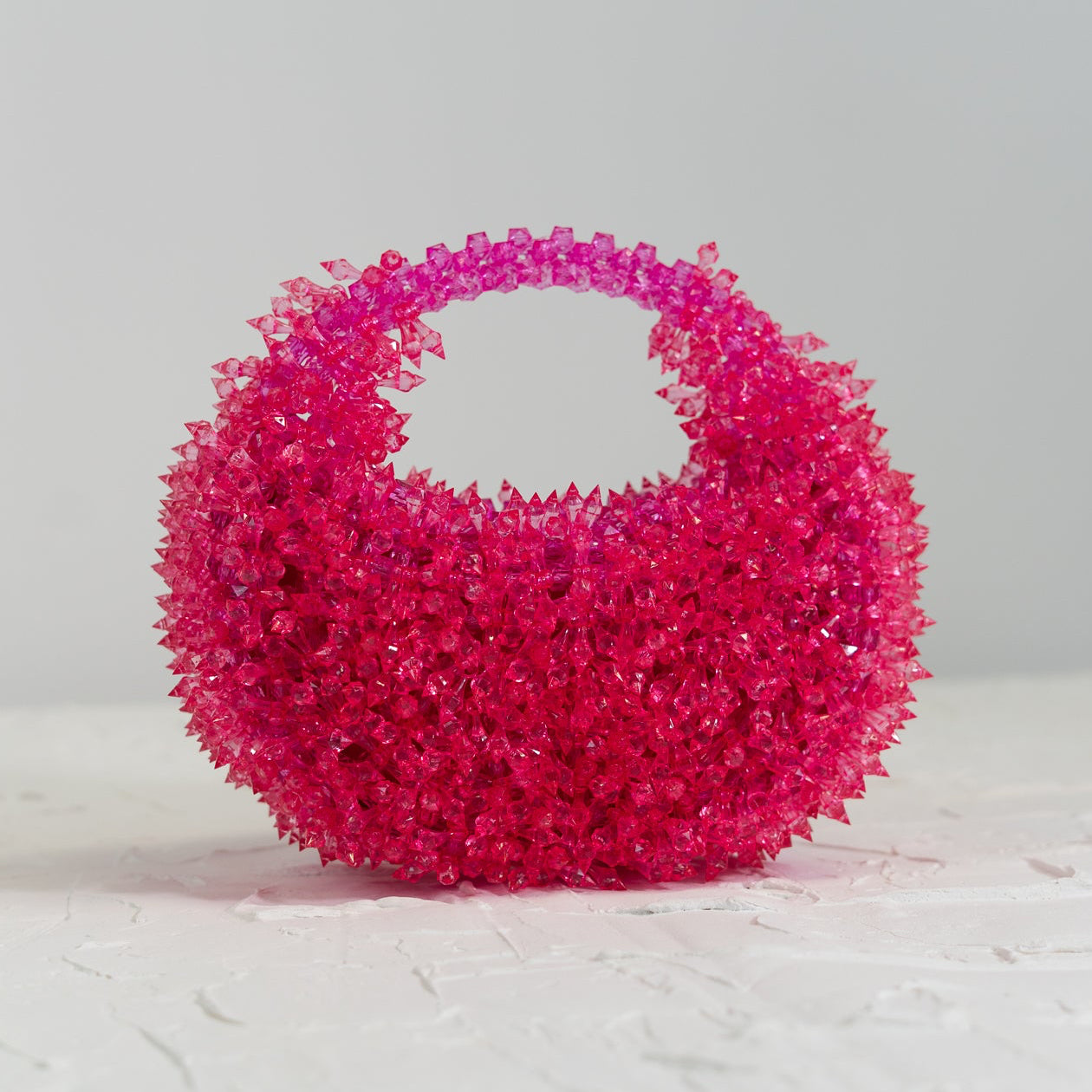Hot Pink Spiked Handbag