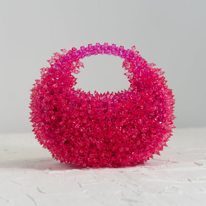 Hot Pink Spiked Handbag